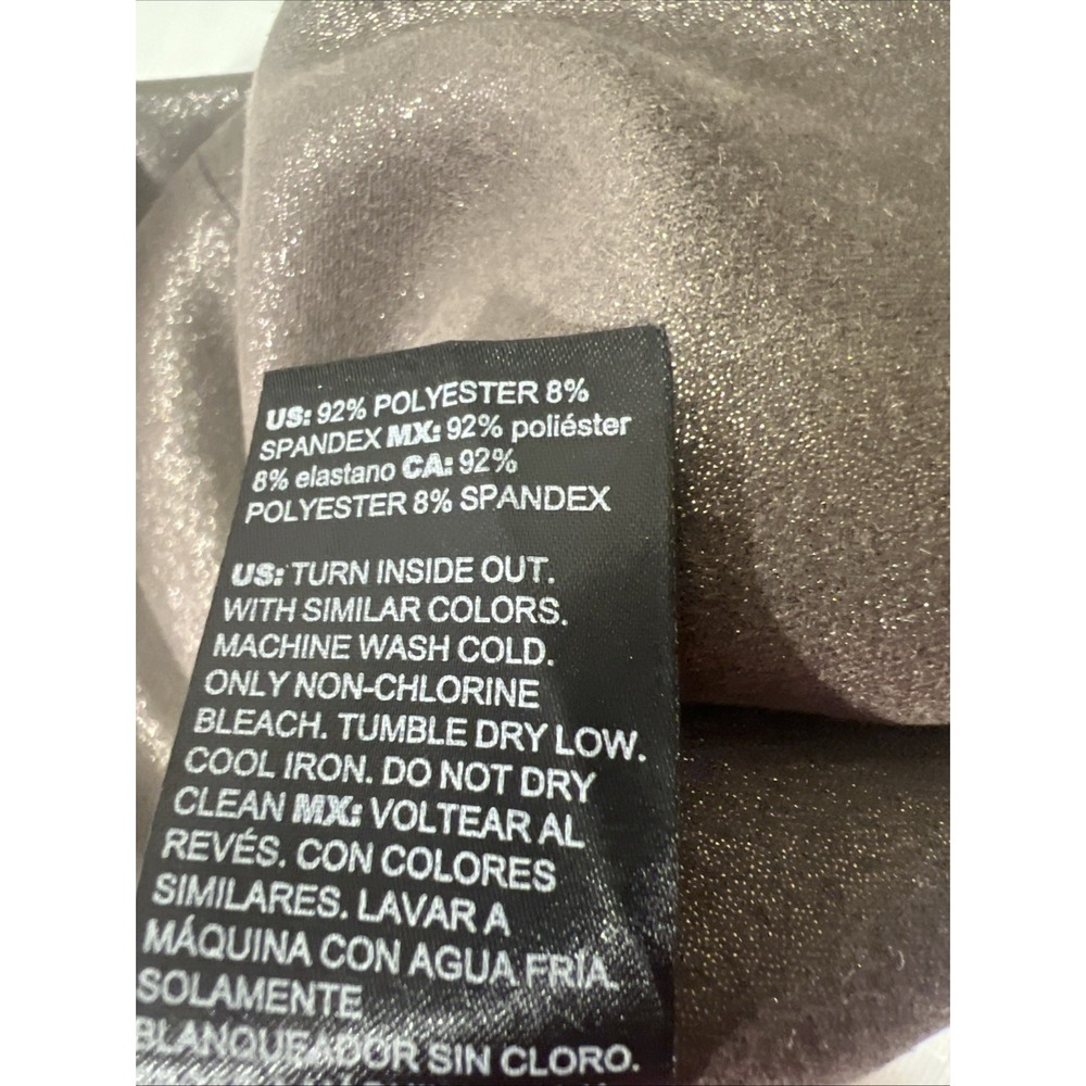 White House Black Market Runway Leggings Mink Taupe Foil Suede 0R 570336838 NEW - Picture 7 of 8